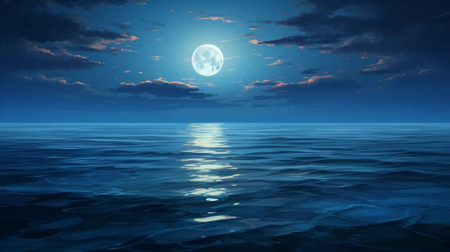 realistic detailed picture of a big blue moon in the s 8f992bdf d303 4e86 a51a 0a7378113567